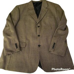 VINTAGE Club Room by Charter Club Houndstooth Wool Sport Coat Size 46L